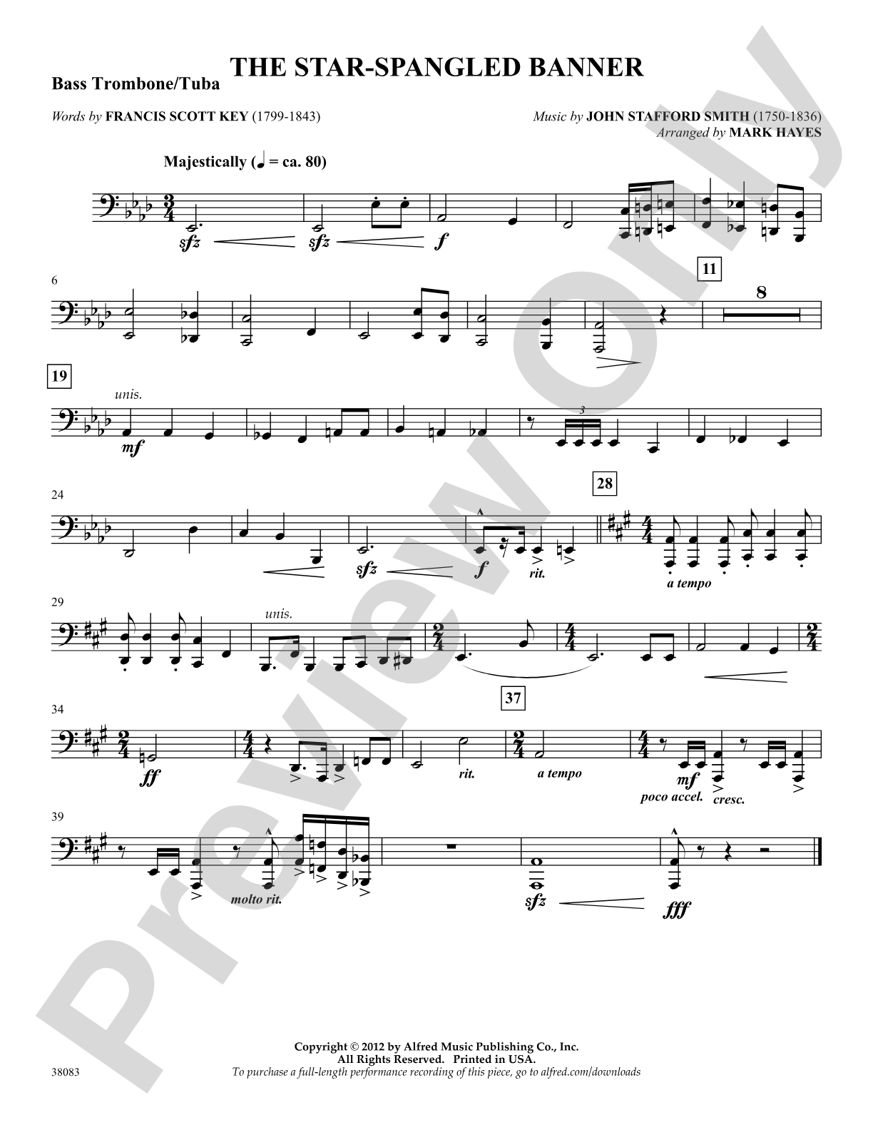 The Star-Spangled Banner: 3rd Trombone: Choral SoundPax