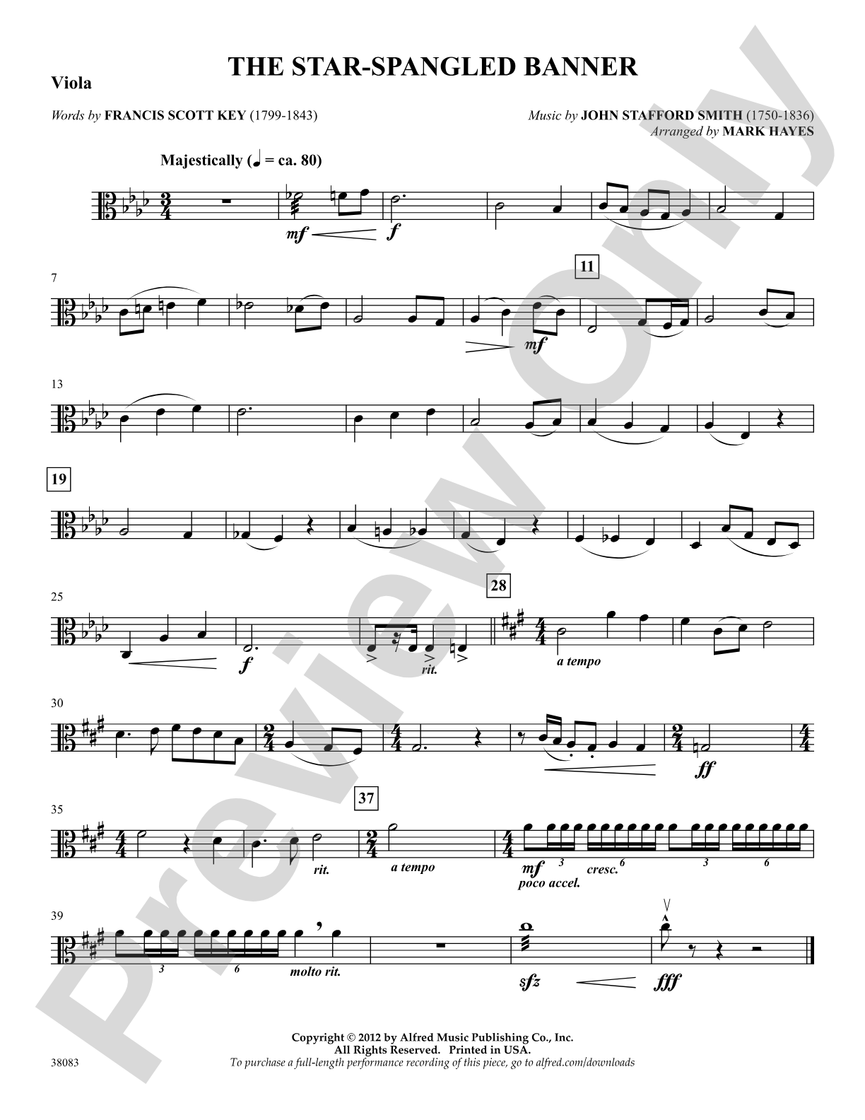 The Star-Spangled Banner: Viola: Choral SoundPax