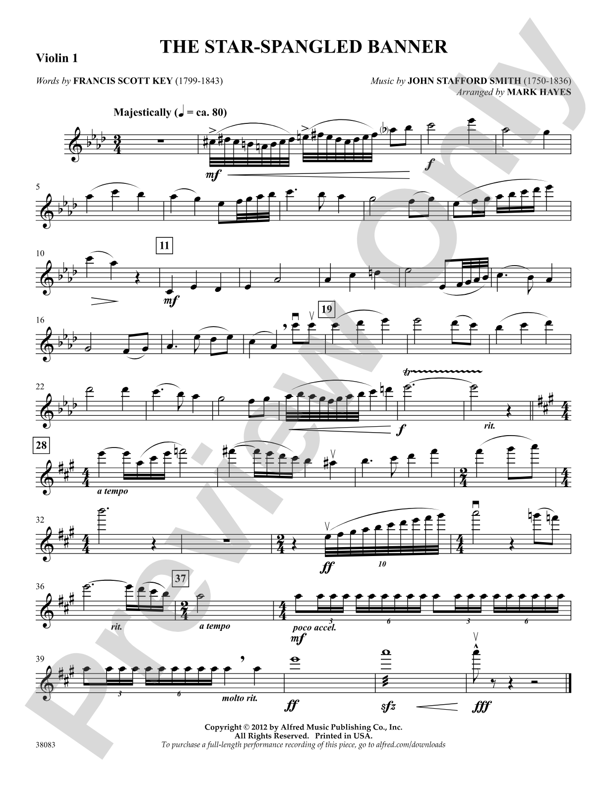 The Star-Spangled Banner: 1st Violin: Choral SoundPax