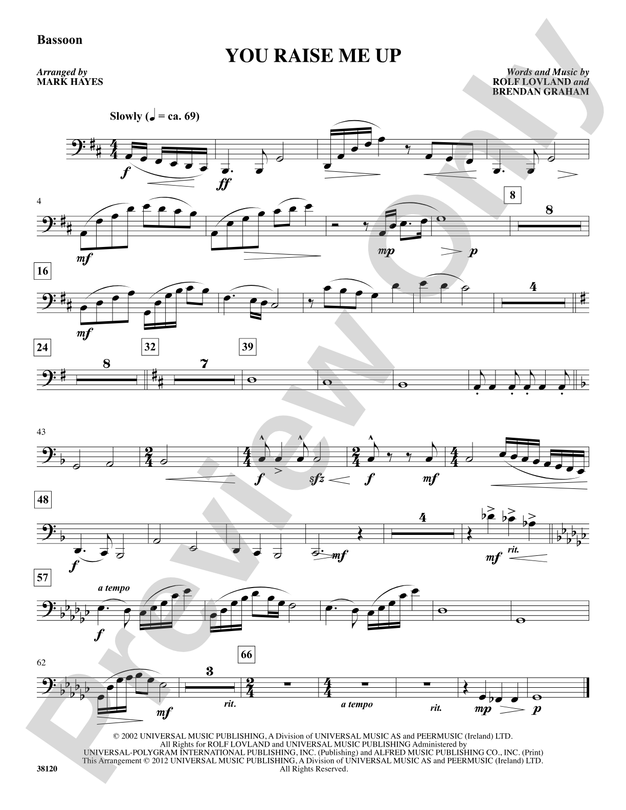 You Raise Me Up: Bassoon: Choral SoundPax