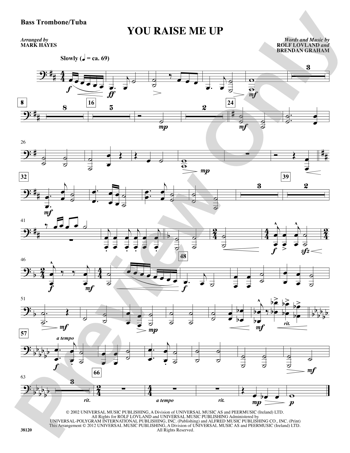 You Raise Me Up: 3rd Trombone: Choral SoundPax