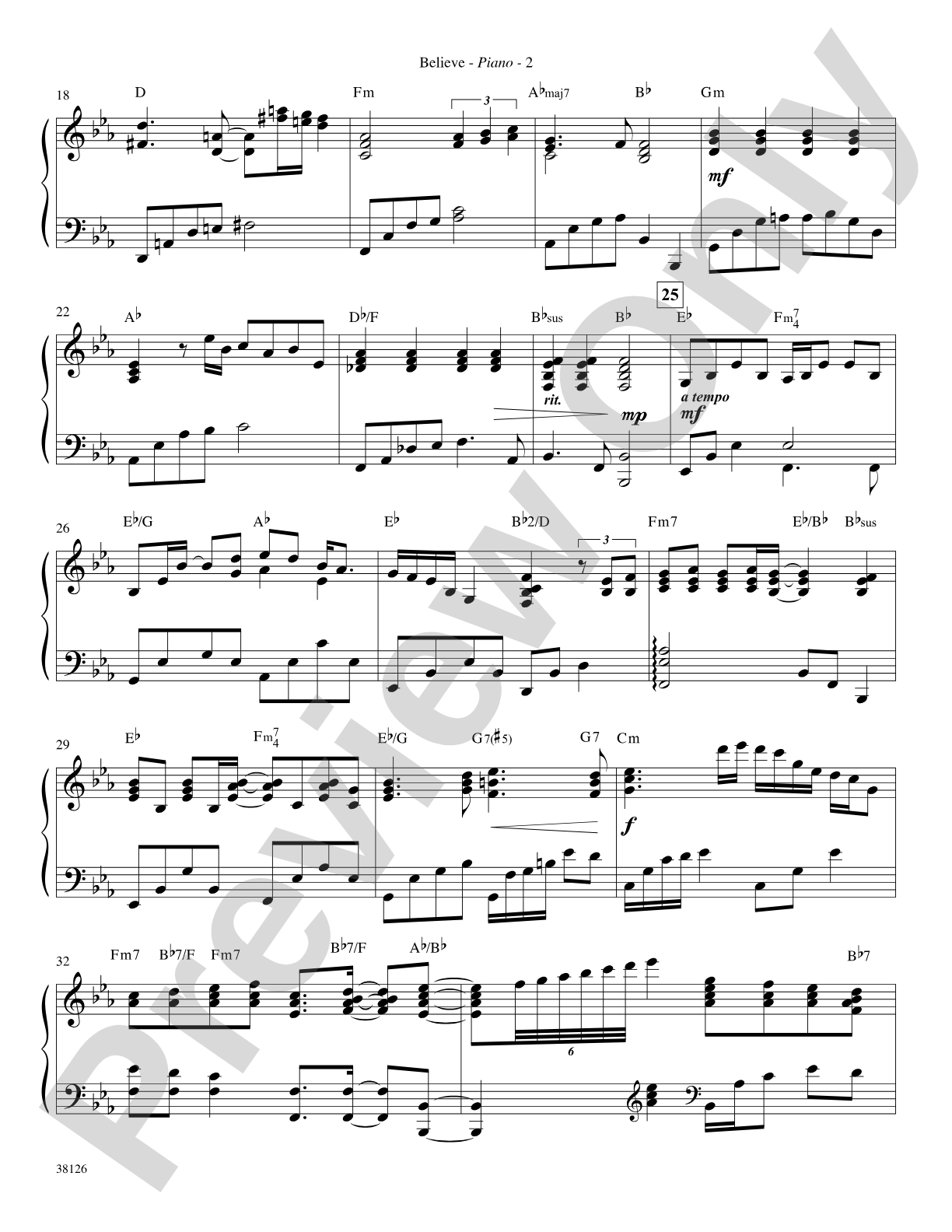 Believe (from The Polar Express): Piano Accompaniment: Choral SoundPax