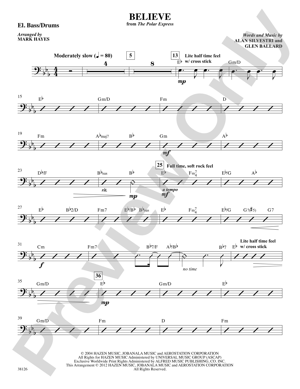 Believe (from The Polar Express): Master Rhythm: Choral SoundPax