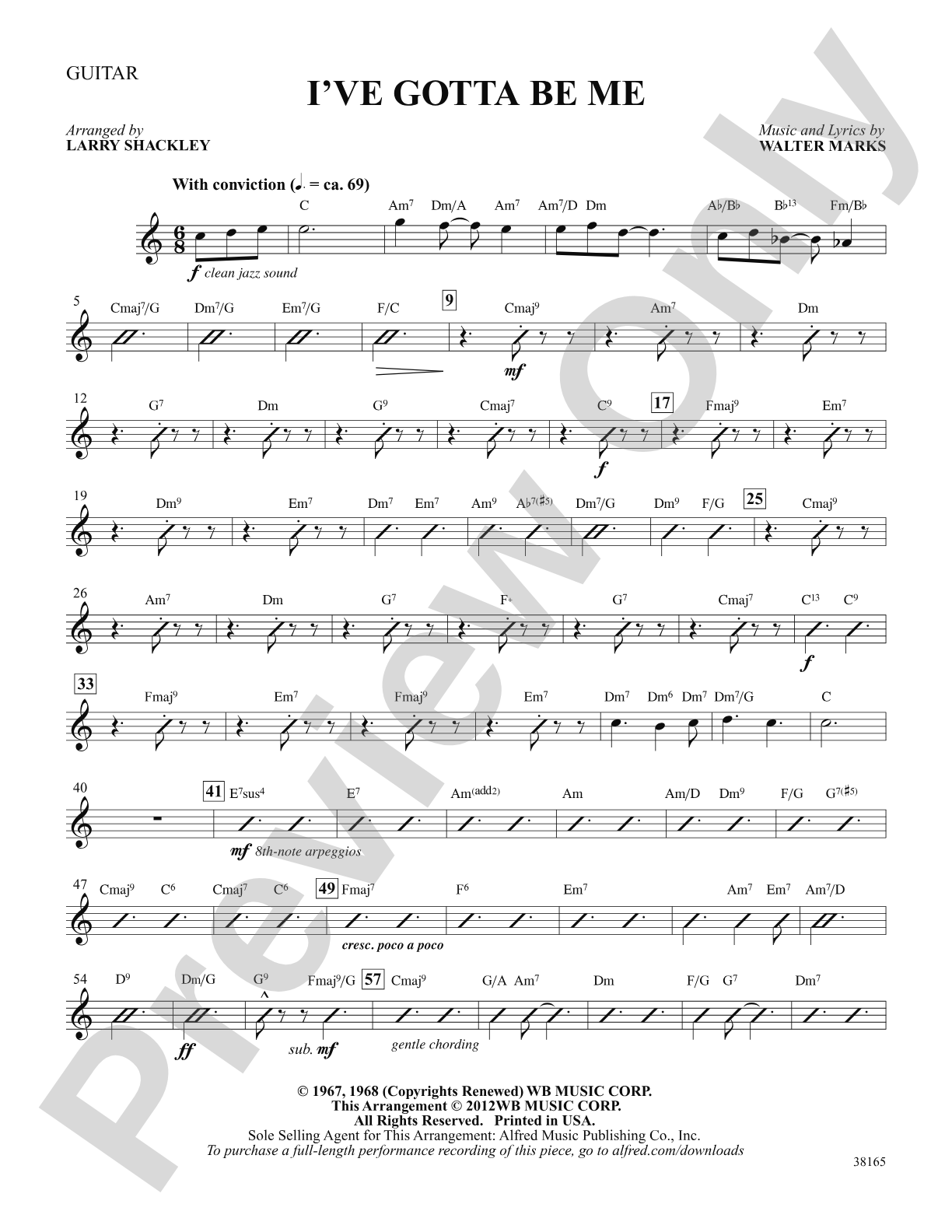 I've Gotta Be Me: Guitar: Choral SoundPax