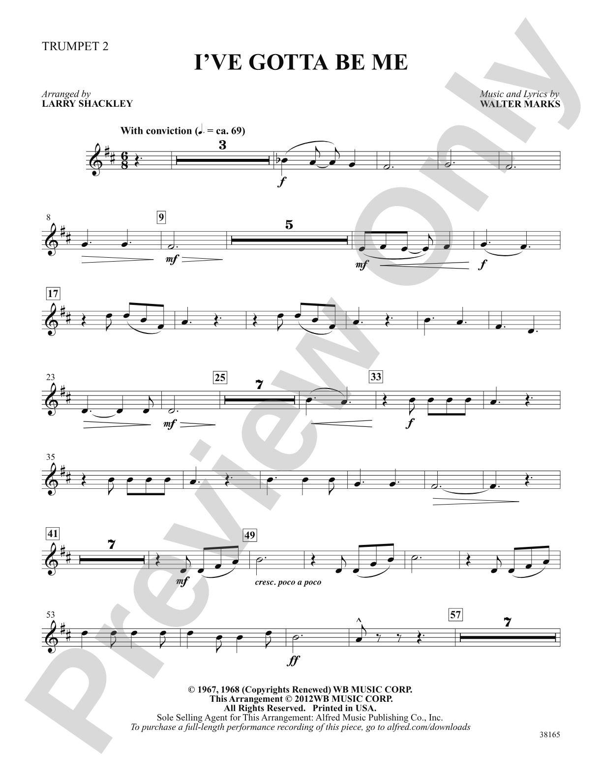 I've Gotta Be Me: 2nd B-flat Trumpet: Choral SoundPax