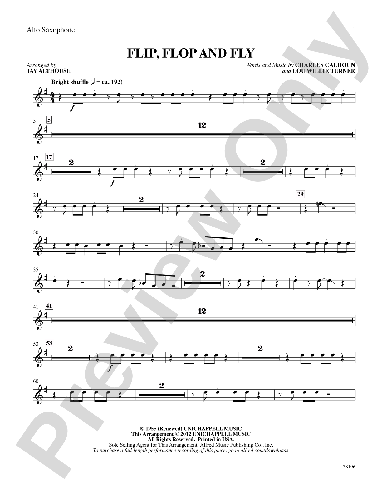 Flip, Flop and Fly: E-flat Alto Saxophone: Choral SoundPax