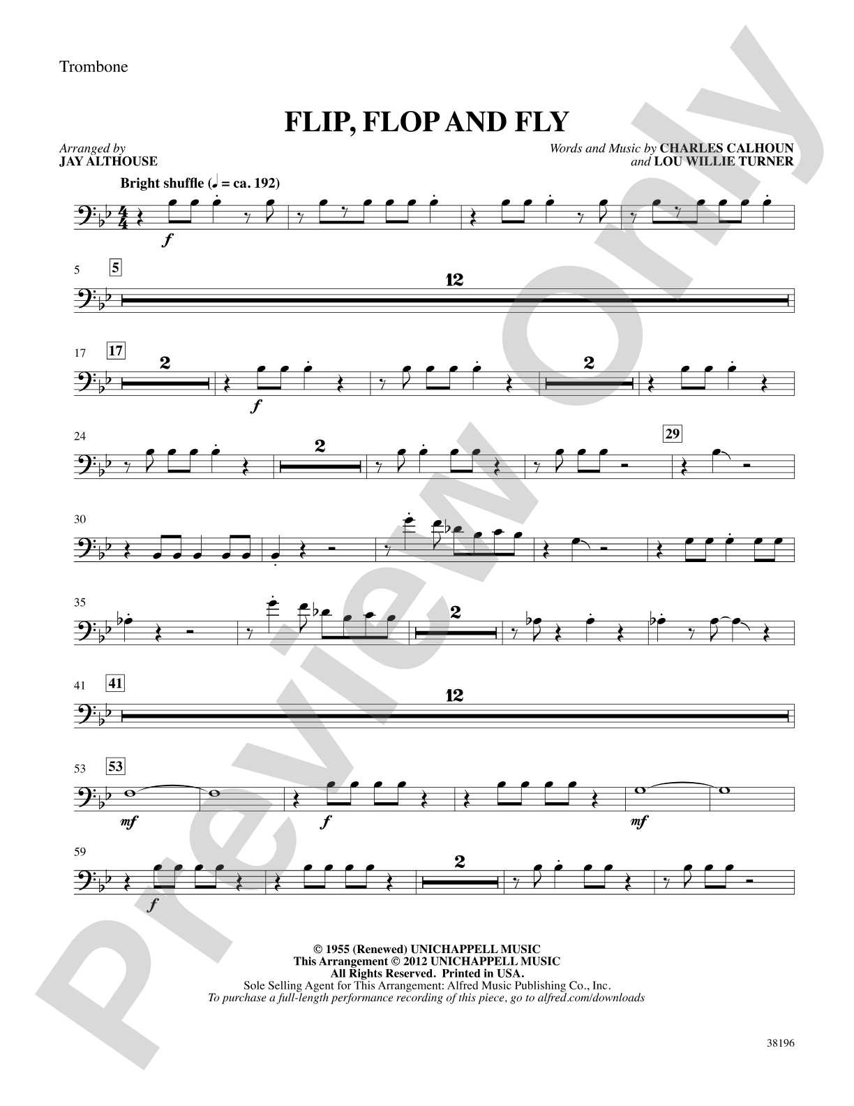 Flip, Flop and Fly: 1st Trombone: Choral SoundPax