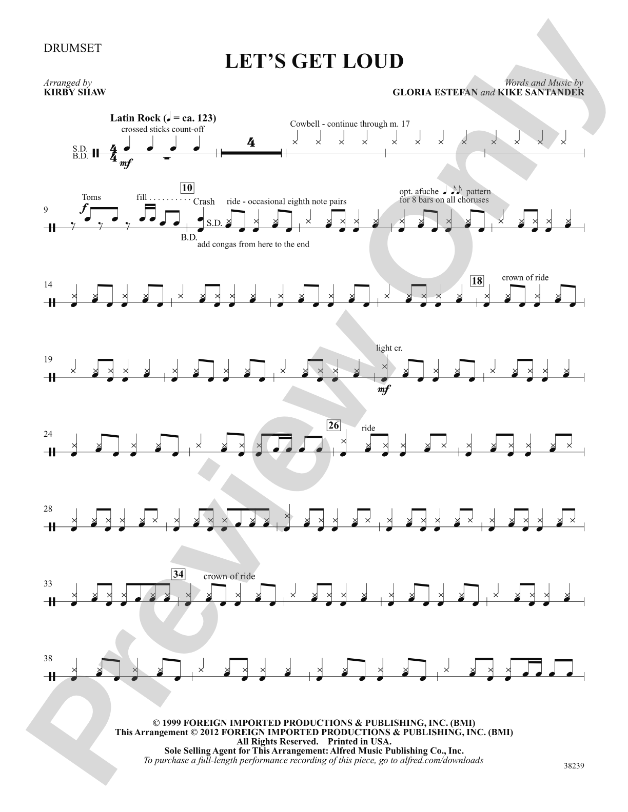 Let's Get Loud: Drums: Choral SoundPax