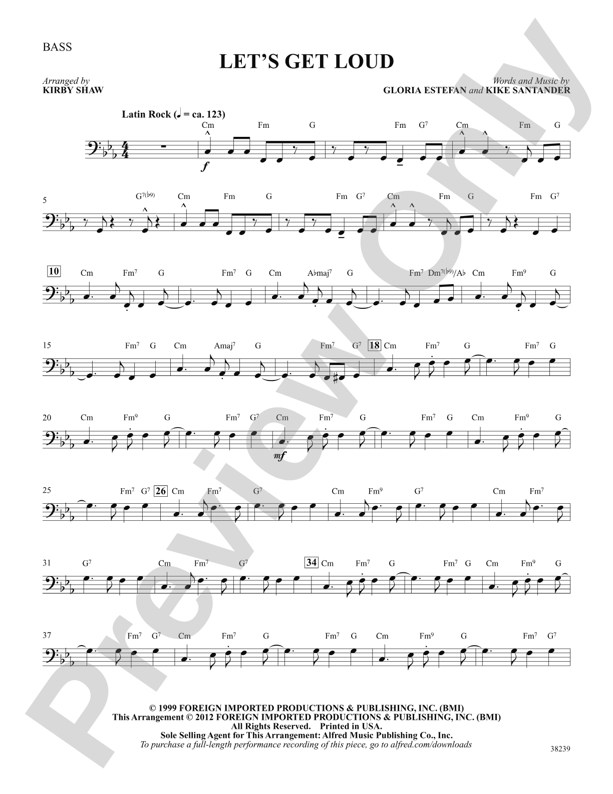 Let's Get Loud: String Bass: Choral SoundPax