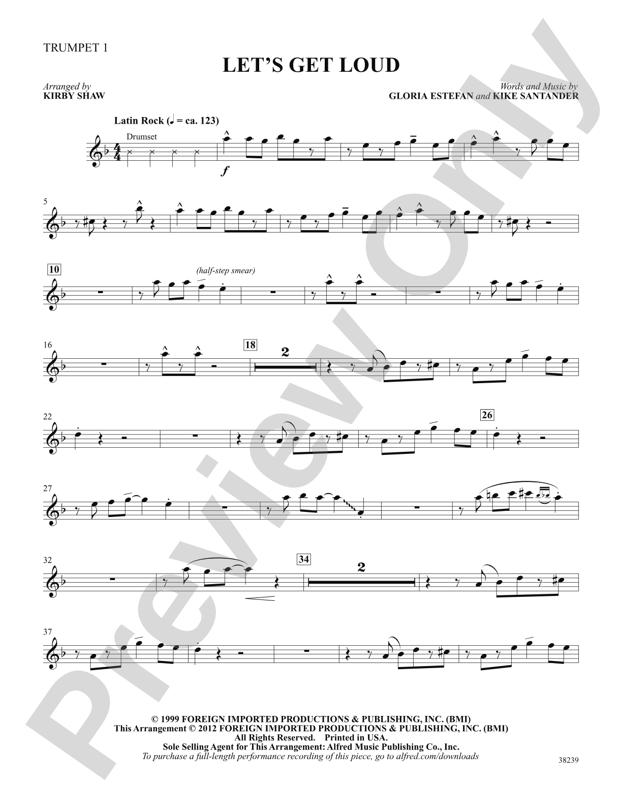 Let's Get Loud: 1st B-flat Trumpet: Choral SoundPax