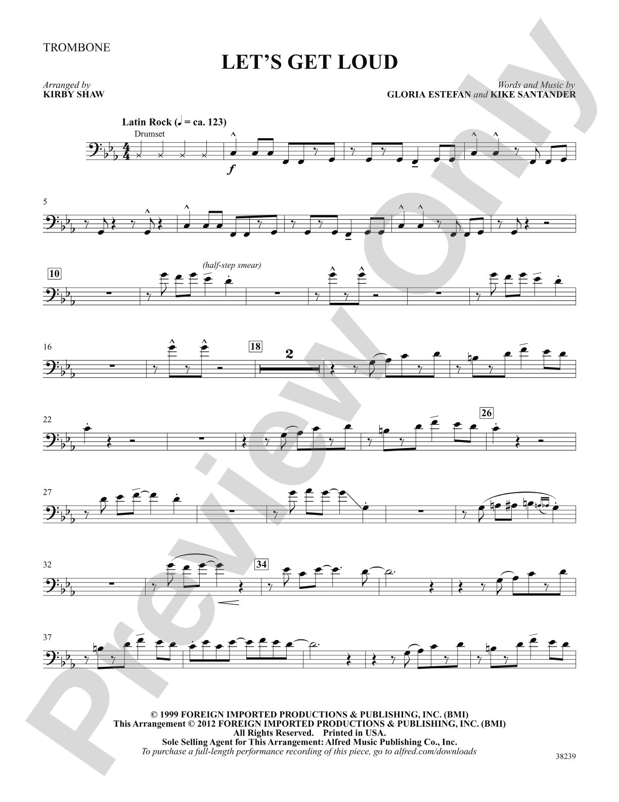 Let's Get Loud: 1st Trombone: Choral SoundPax