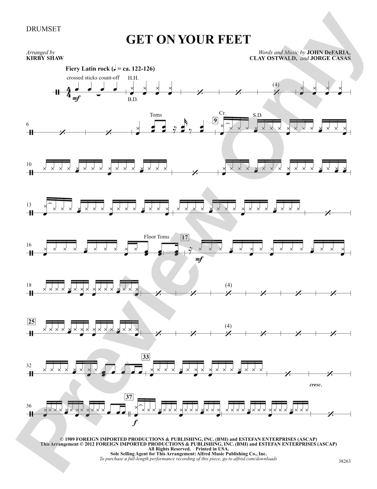 Get On Your Feet: Drums: Choral SoundPax