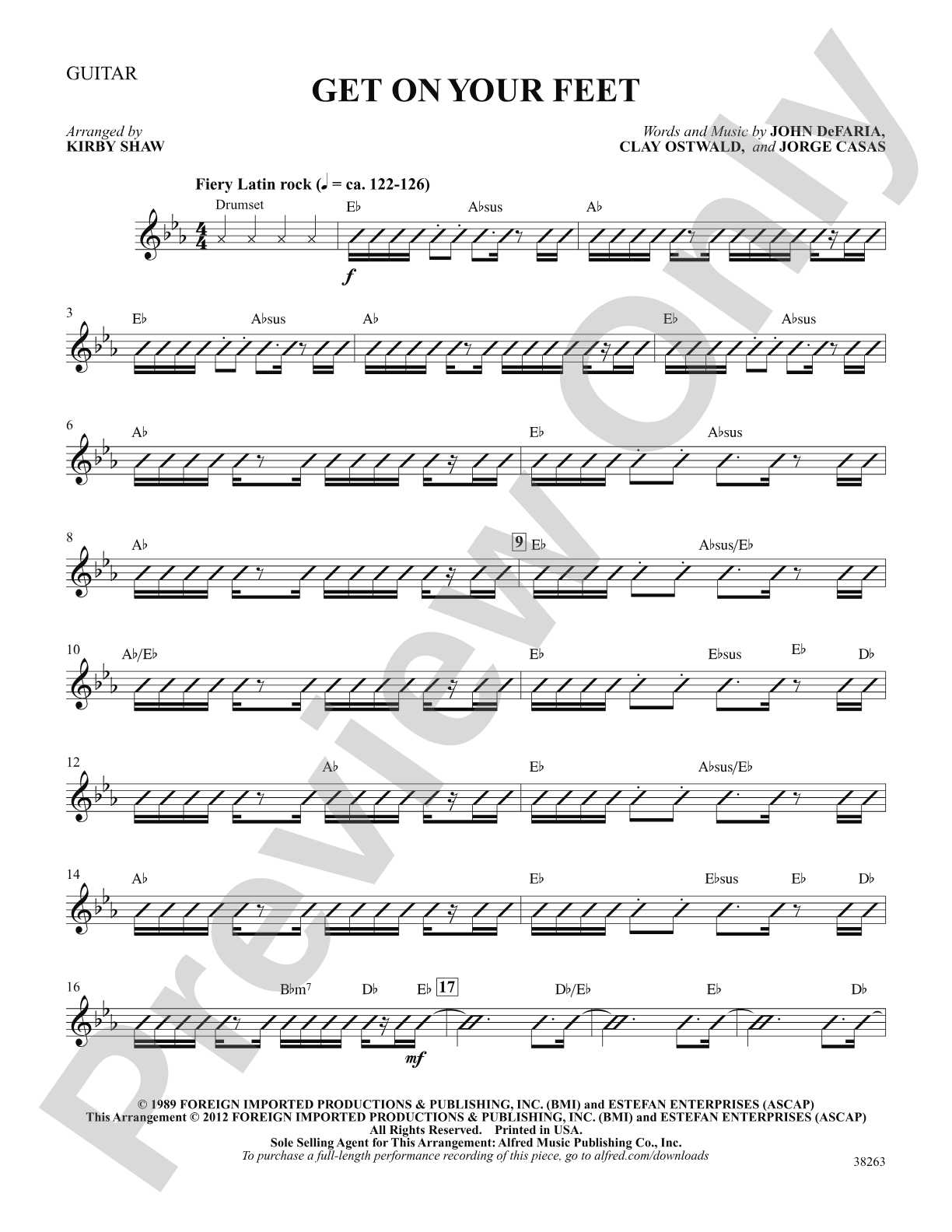 Get On Your Feet: Guitar: Choral SoundPax