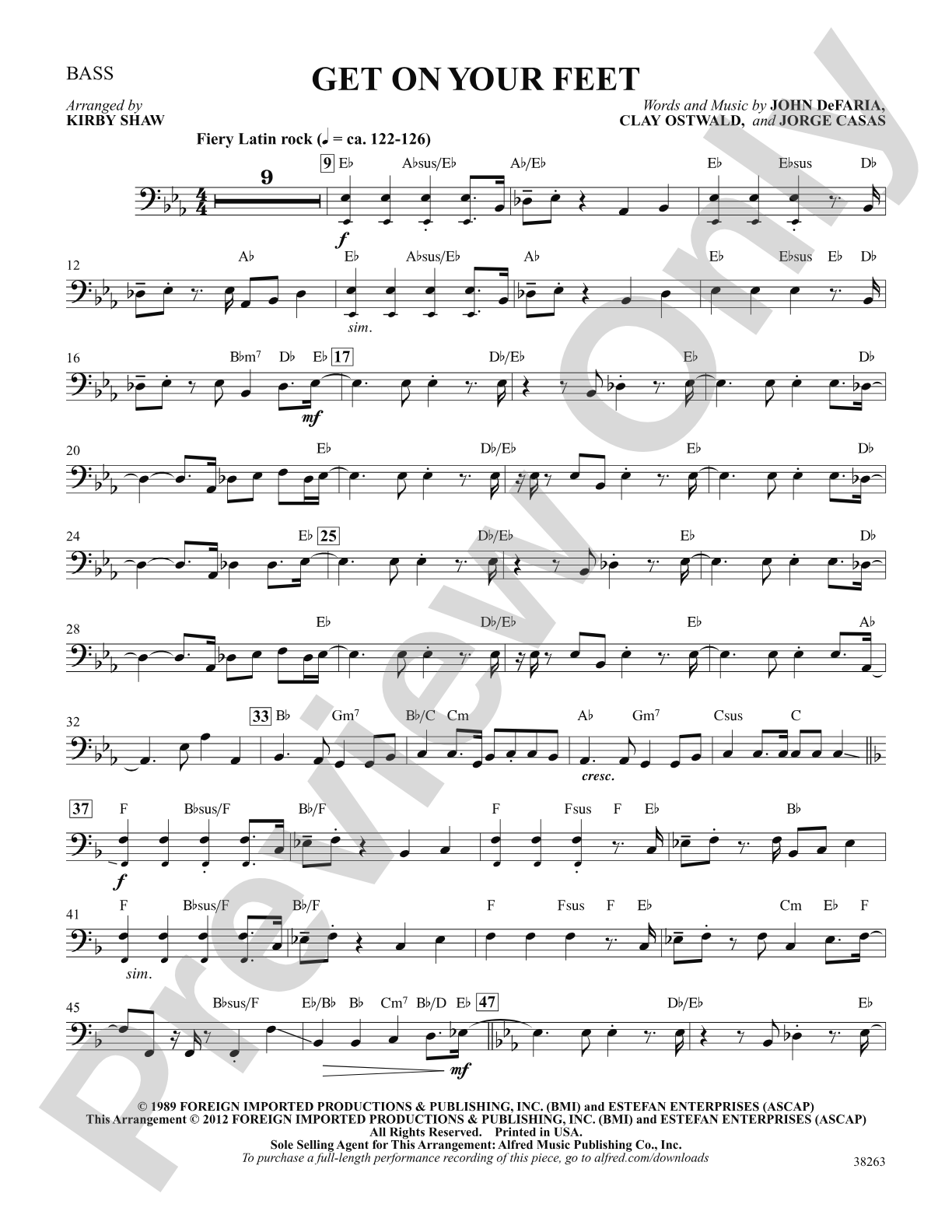 Get On Your Feet: String Bass: Choral SoundPax