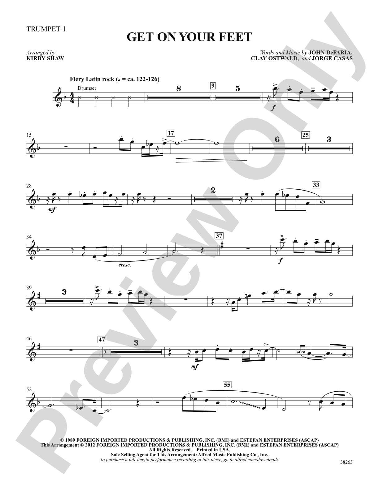 Get On Your Feet: 1st B-flat Trumpet: Choral SoundPax