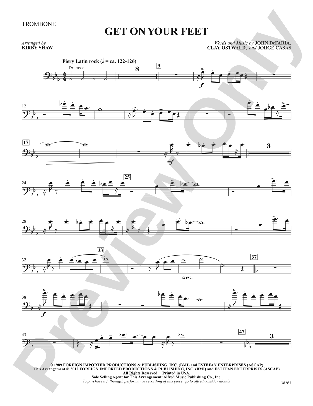 Get On Your Feet: 1st Trombone: Choral SoundPax