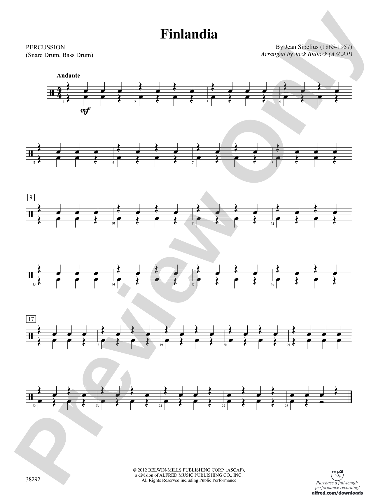 Finlandia: 1st Percussion