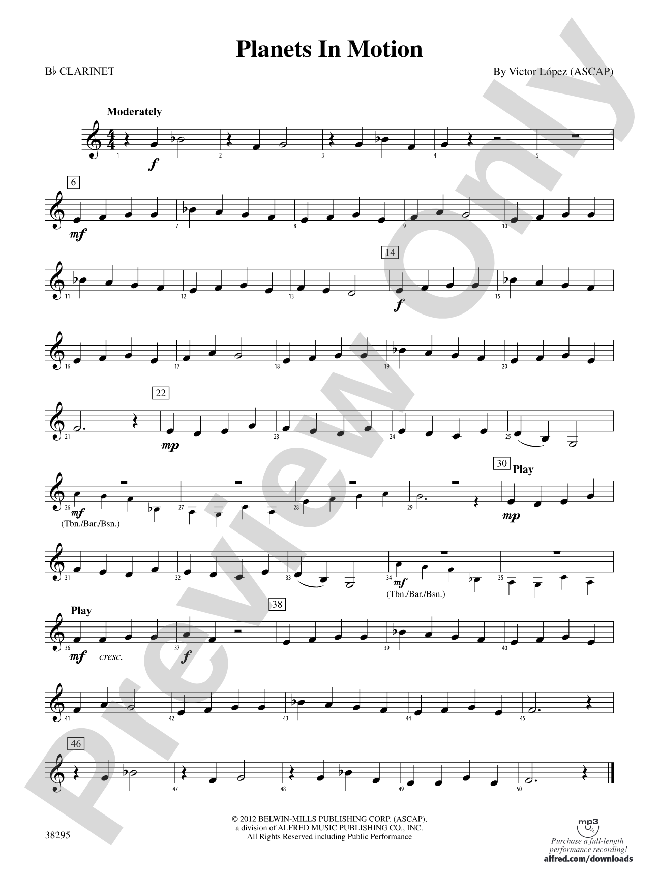 Planets in Motion: 1st B-flat Clarinet