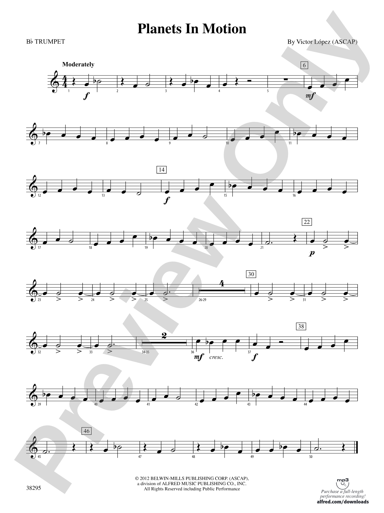 Planets in Motion: 1st B-flat Trumpet