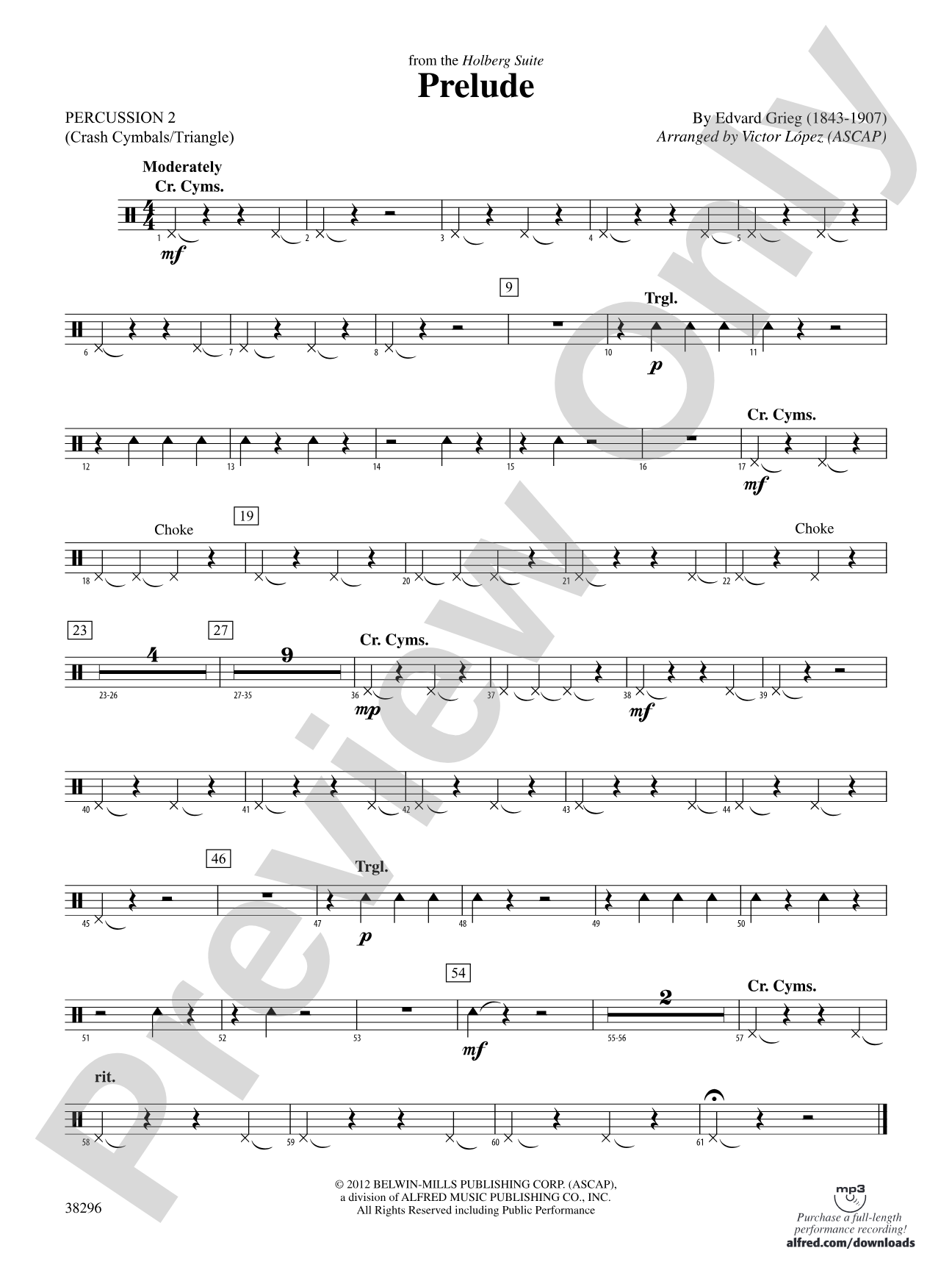 Prelude (from the Holberg Suite): 2nd Percussion