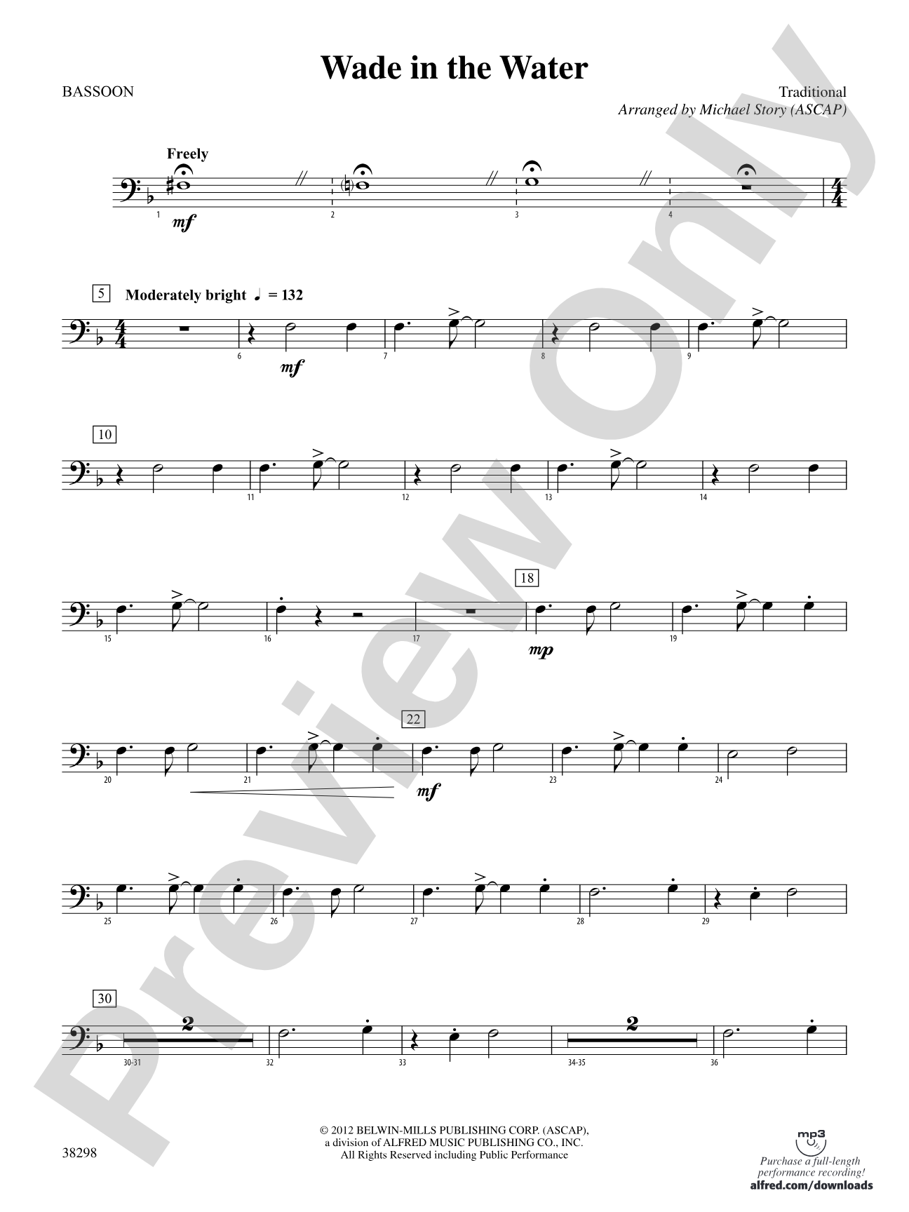 Wade in the Water: Bassoon