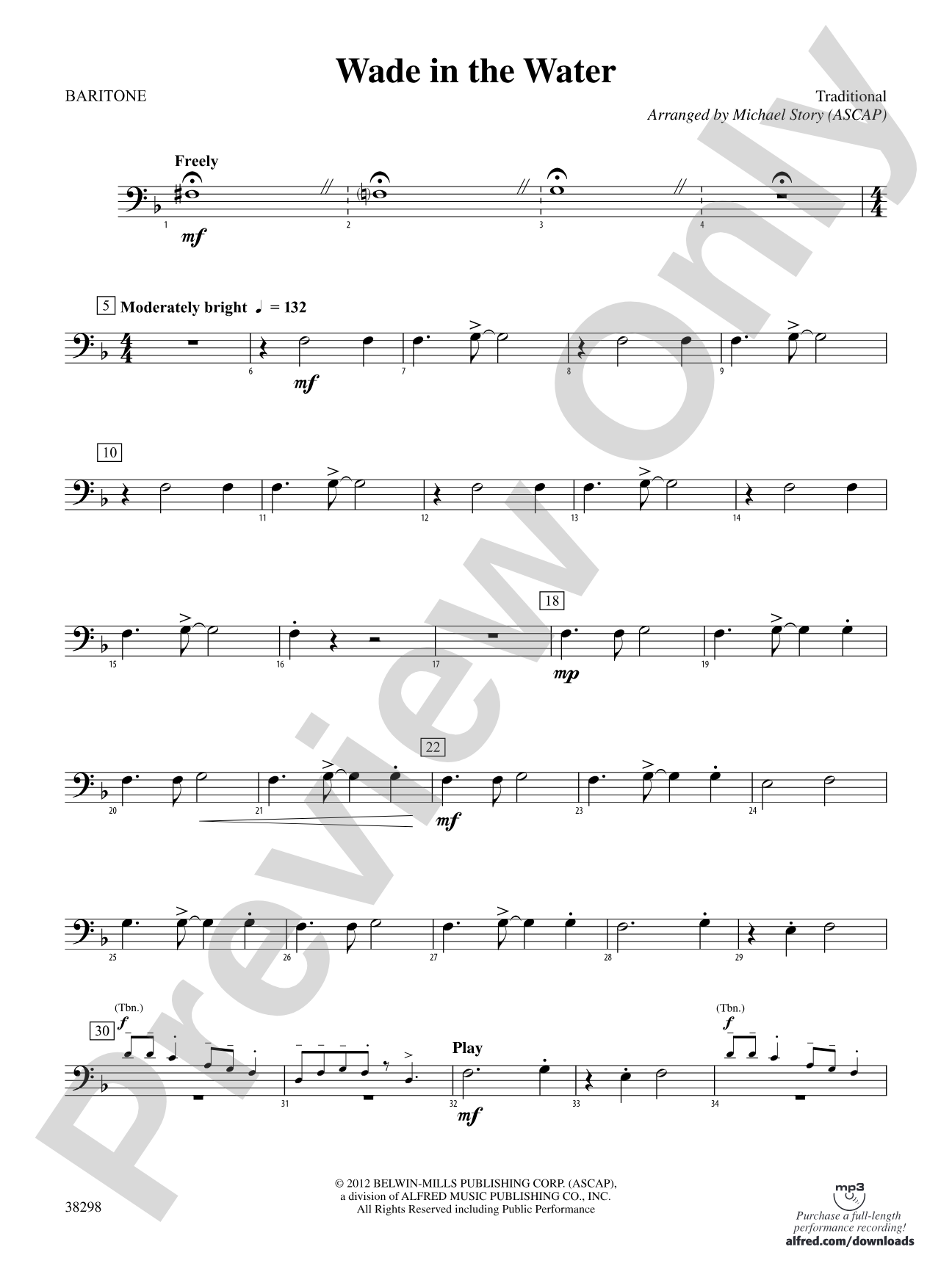 Wade in the Water: Baritone B.C.