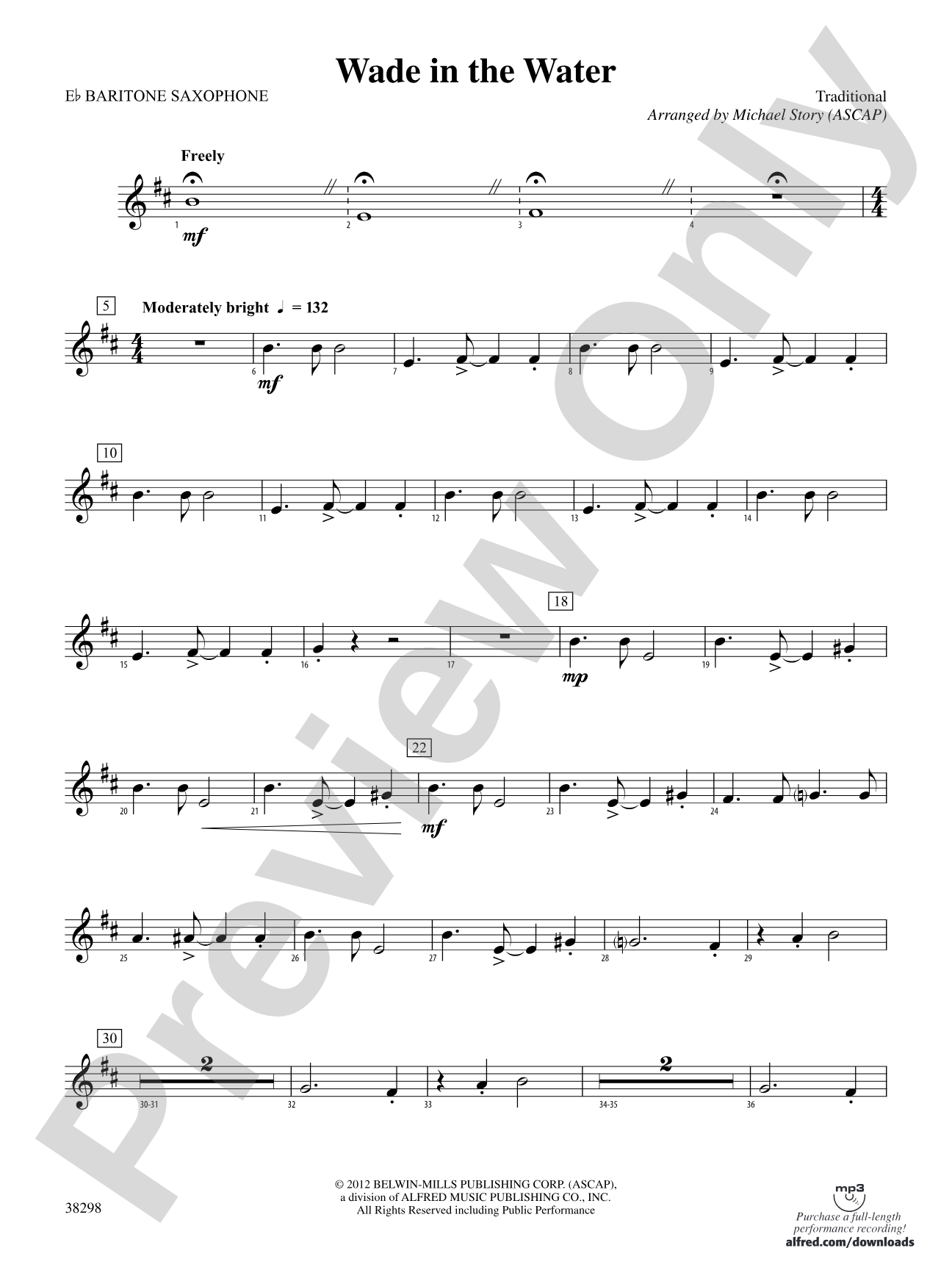 Wade in the Water: E-flat Baritone Saxophone