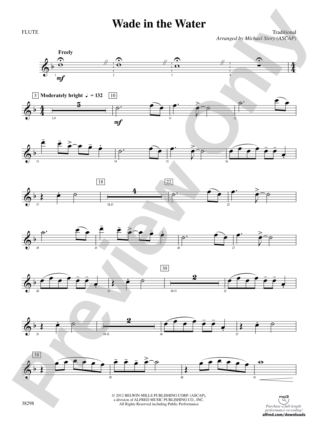 Wade in the Water: Flute