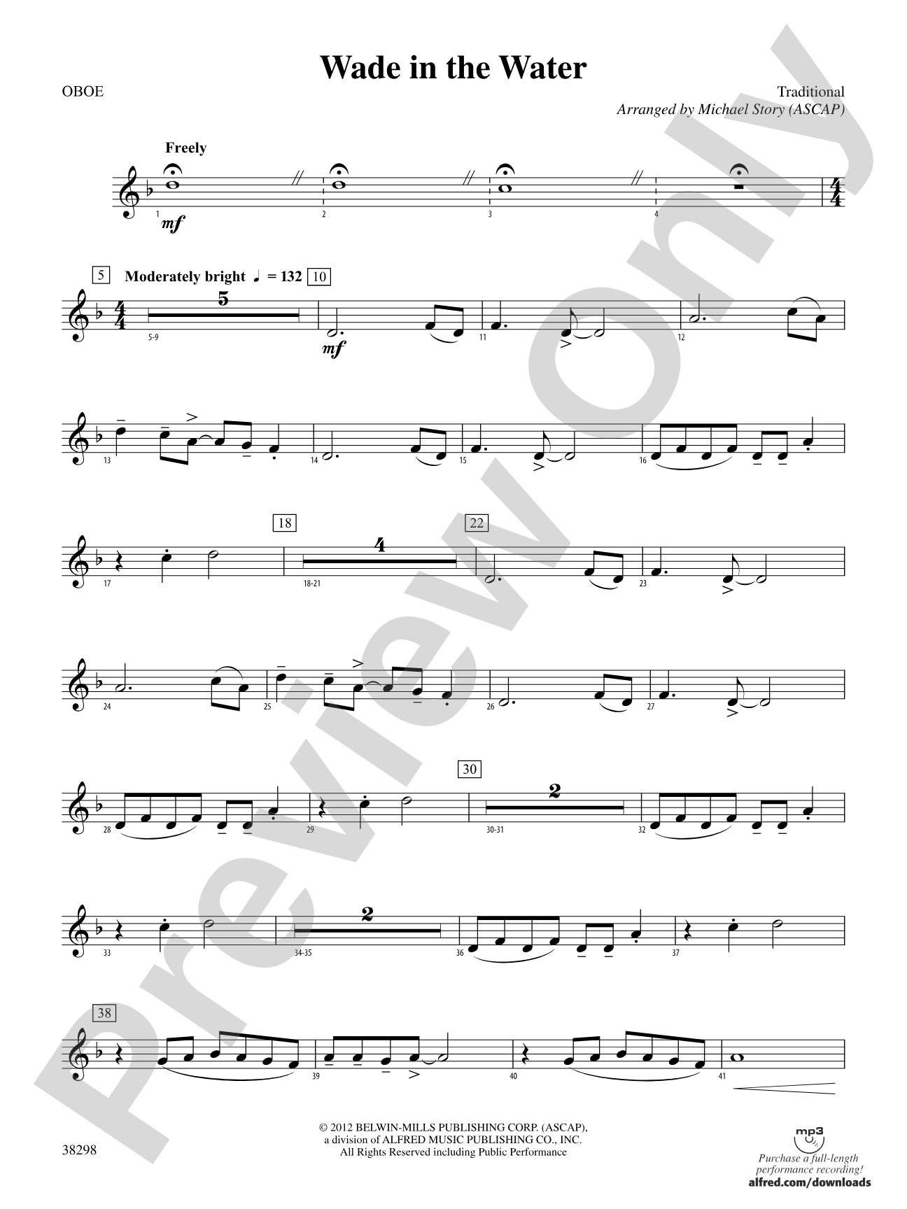 Wade in the Water: Oboe