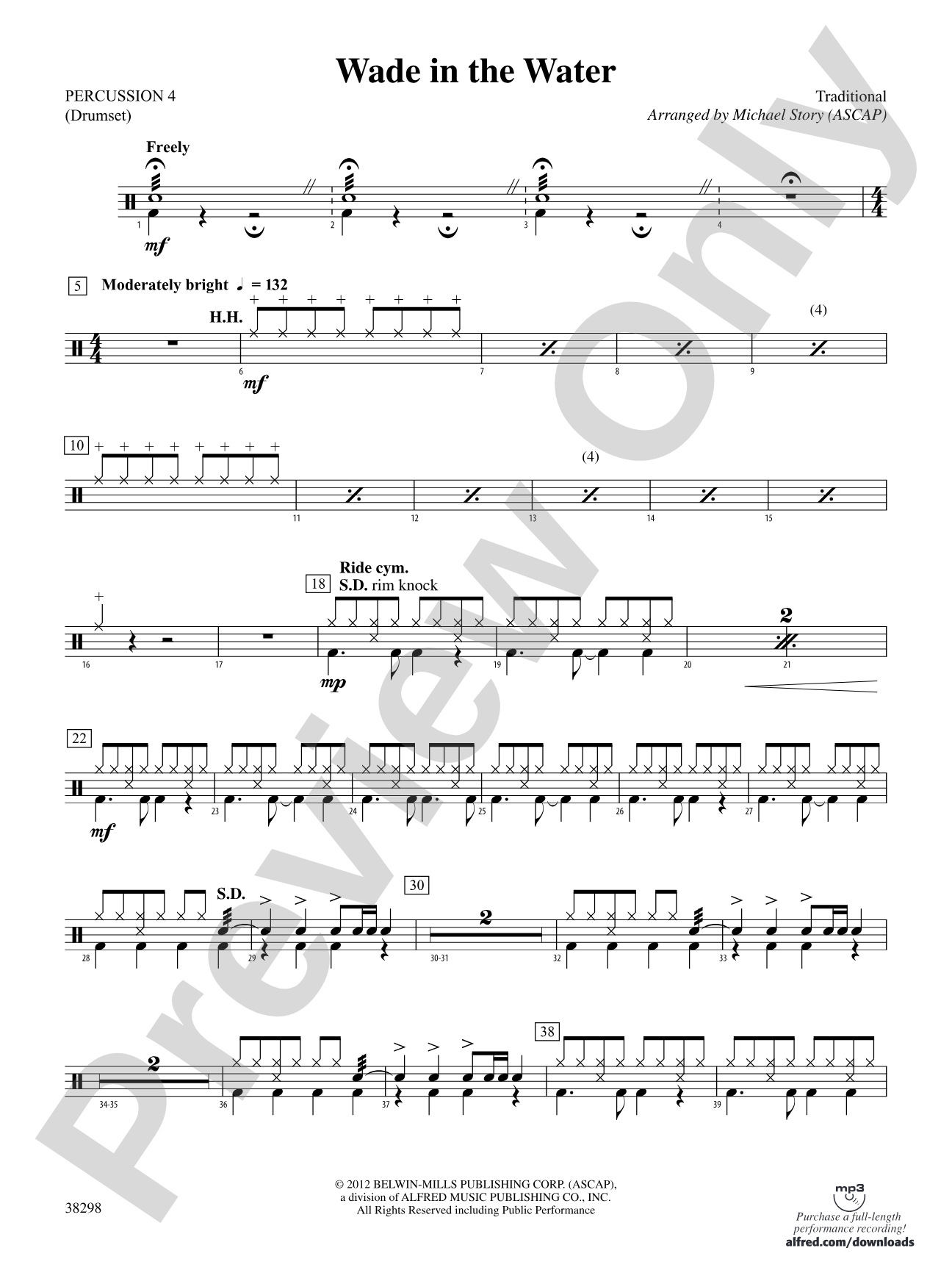 Wade in the Water: 4th Percussion