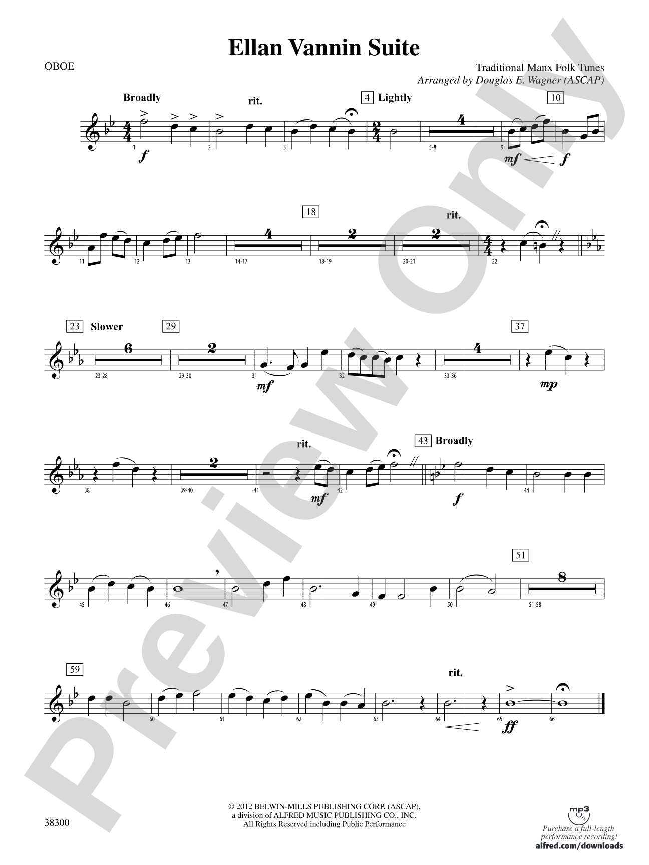 Ellan Vannin Suite: Oboe