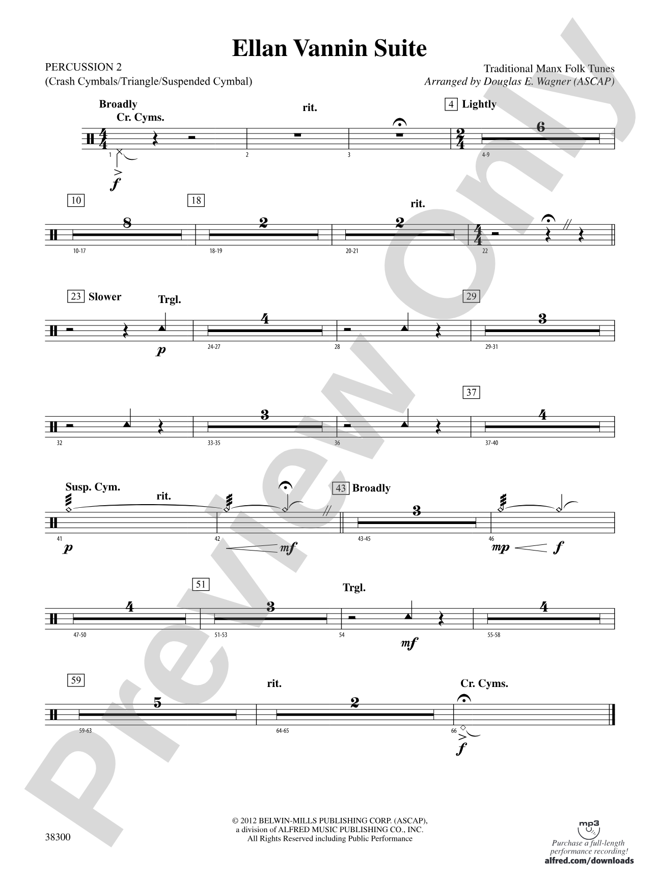 Ellan Vannin Suite: 2nd Percussion