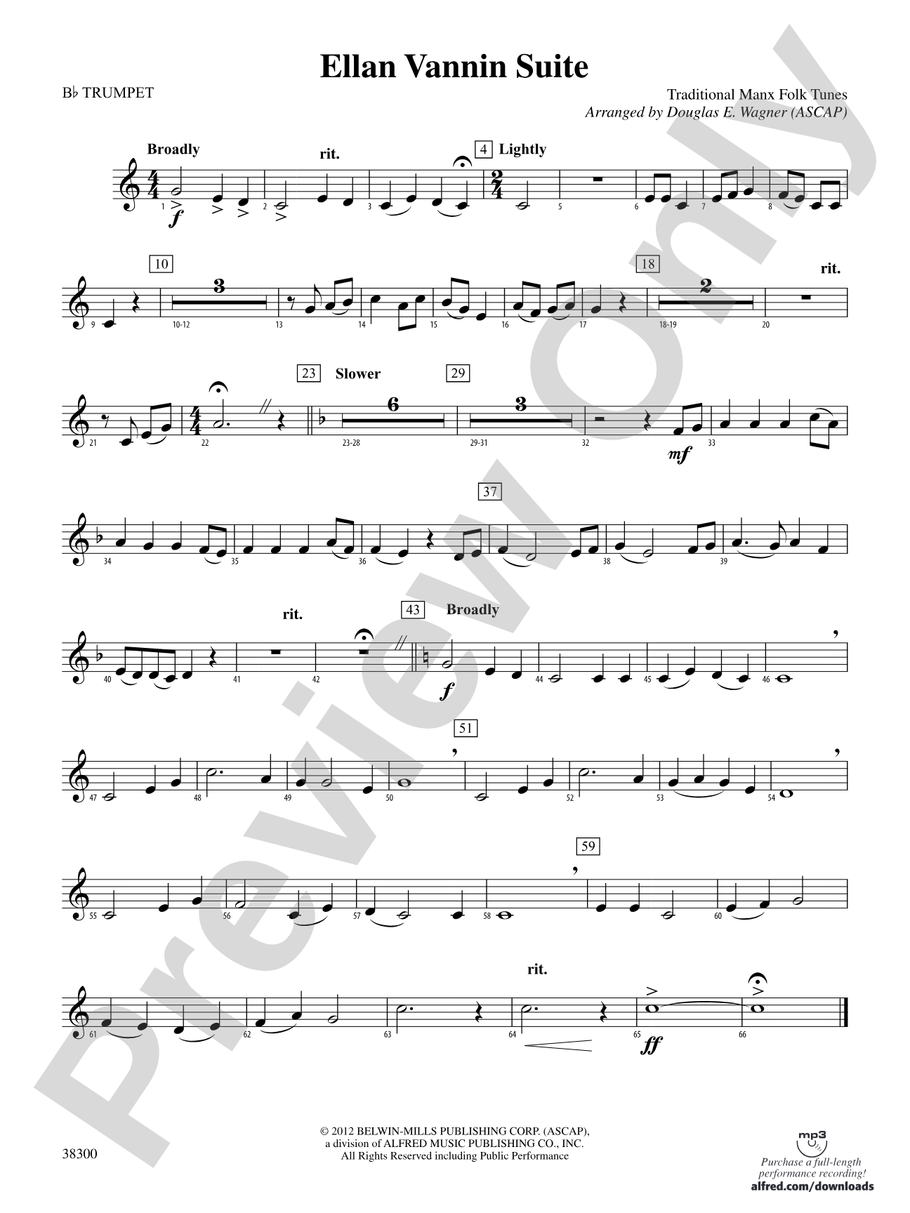 Ellan Vannin Suite: 1st B-flat Trumpet