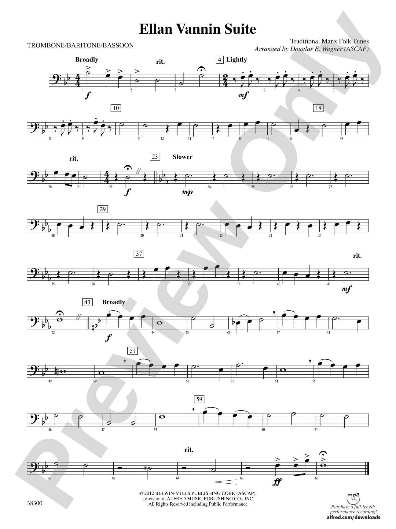 Ellan Vannin Suite: 1st Trombone