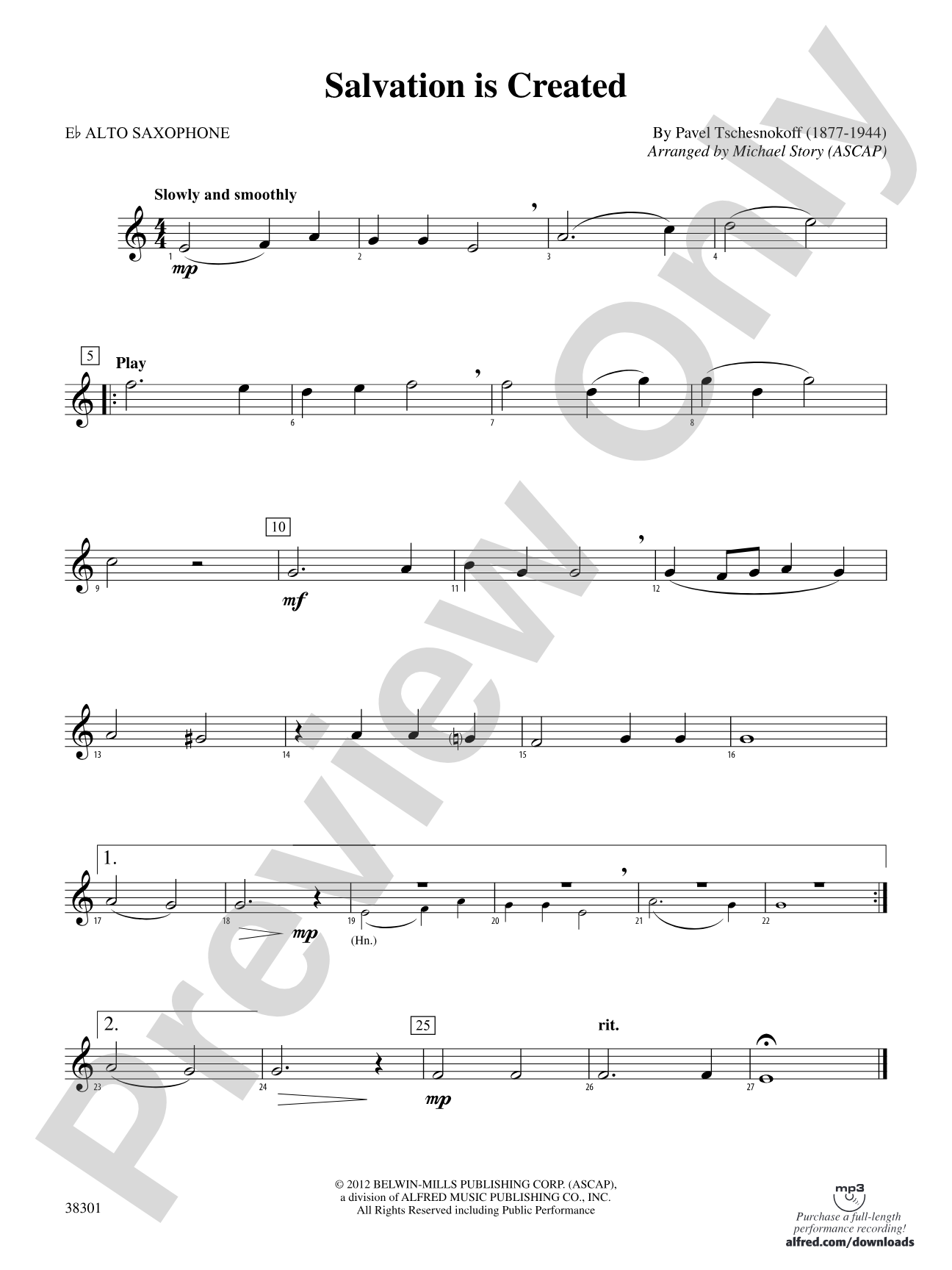 Salvation Is Created: E-flat Alto Saxophone