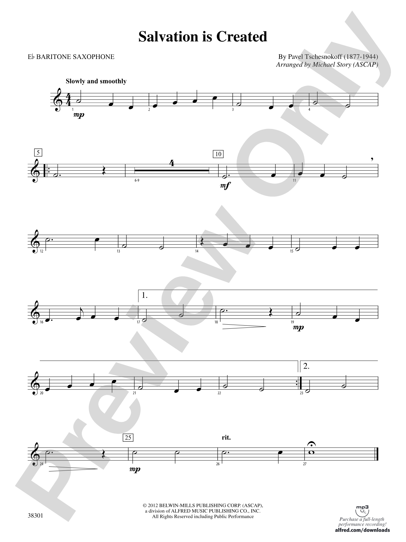 Salvation Is Created: E-flat Baritone Saxophone