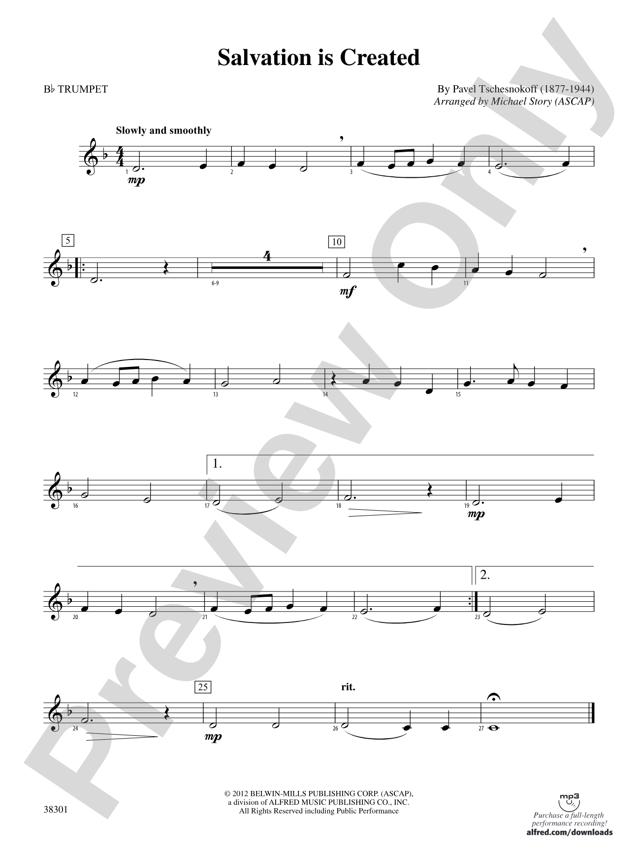 Salvation Is Created: 1st B-flat Trumpet
