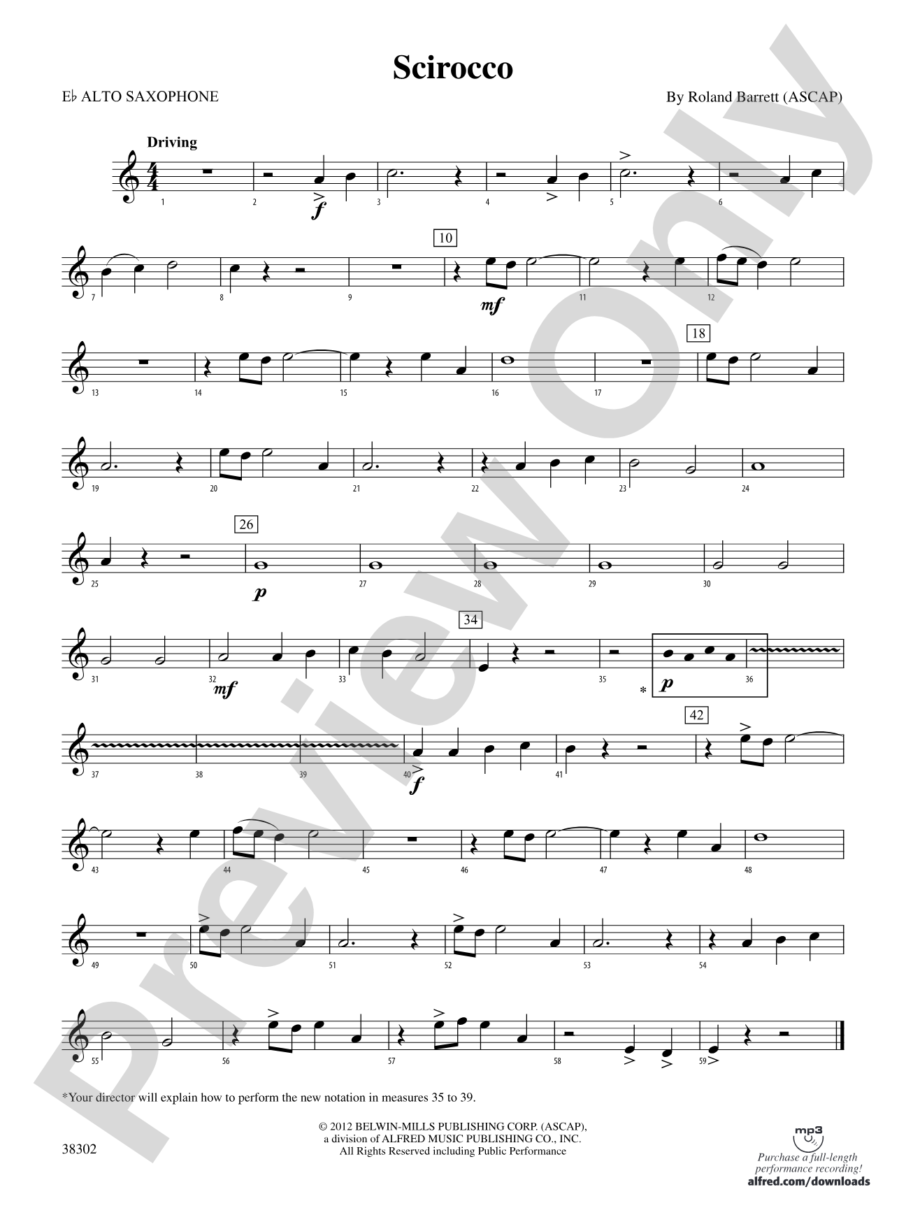 Scirocco: E-flat Alto Saxophone