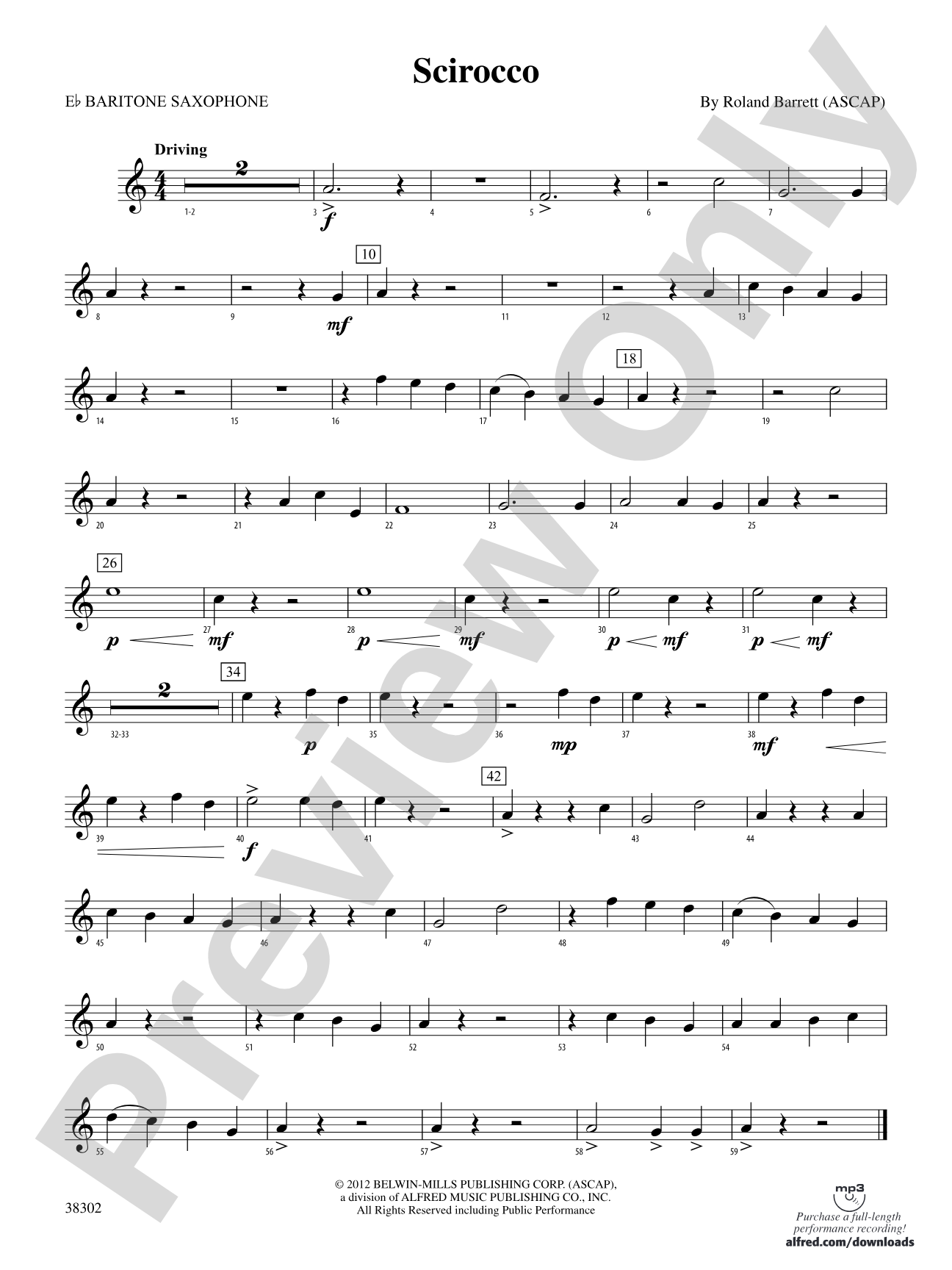 Scirocco: E-flat Baritone Saxophone