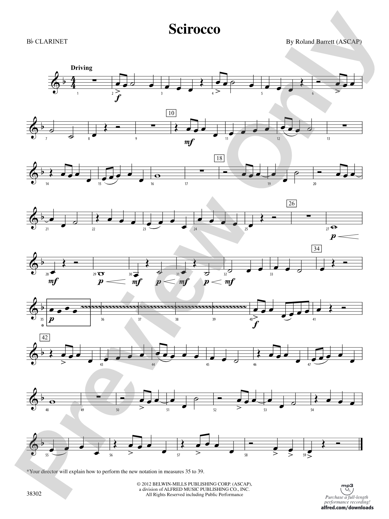 Scirocco: 1st B-flat Clarinet