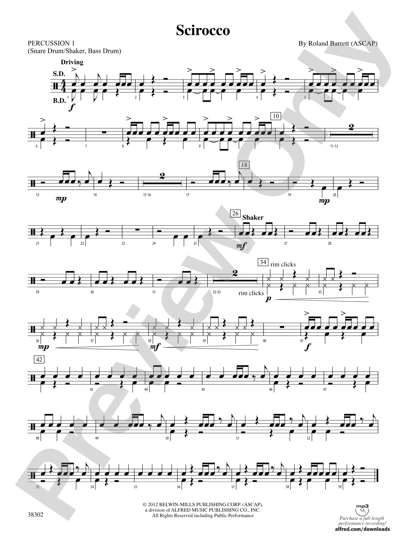 Scirocco: 1st Percussion