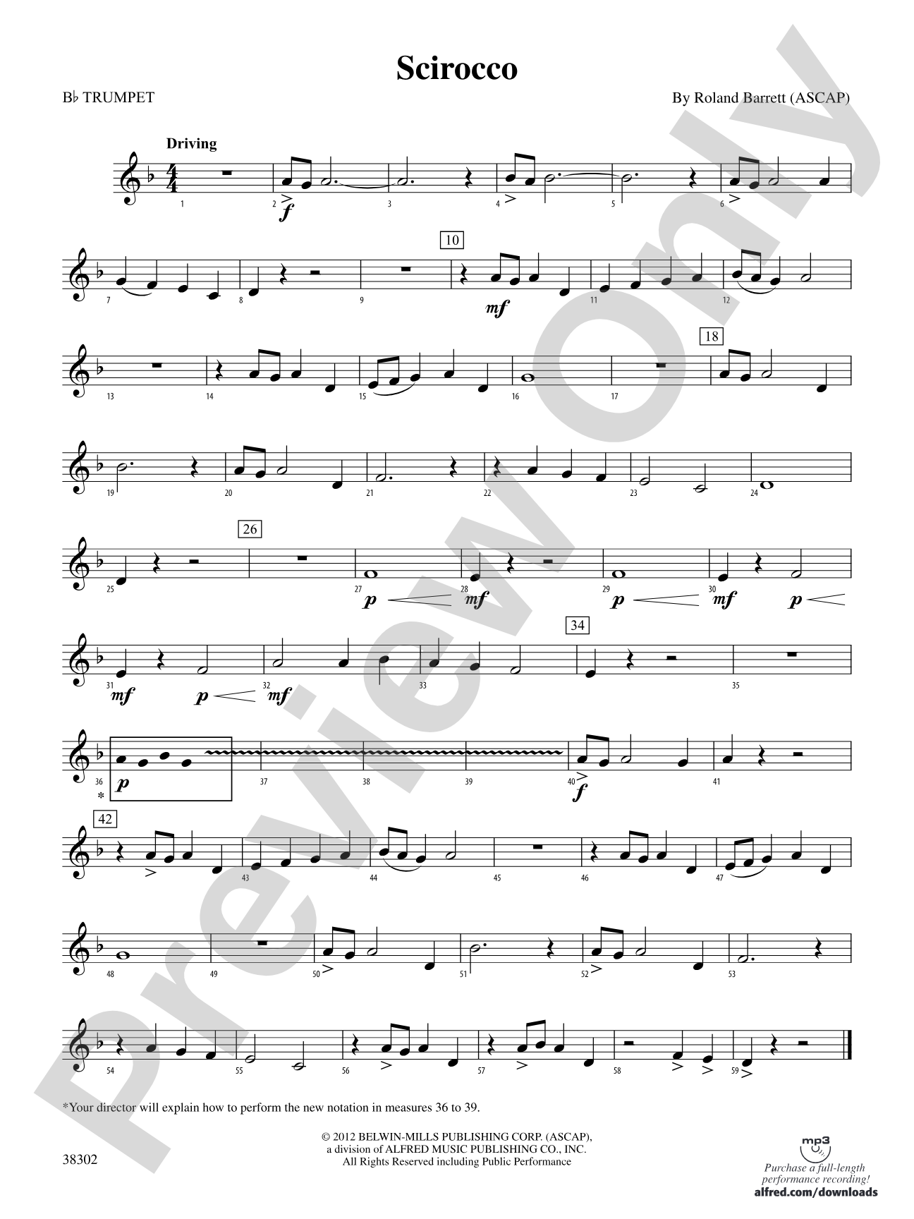 Scirocco: 1st B-flat Trumpet