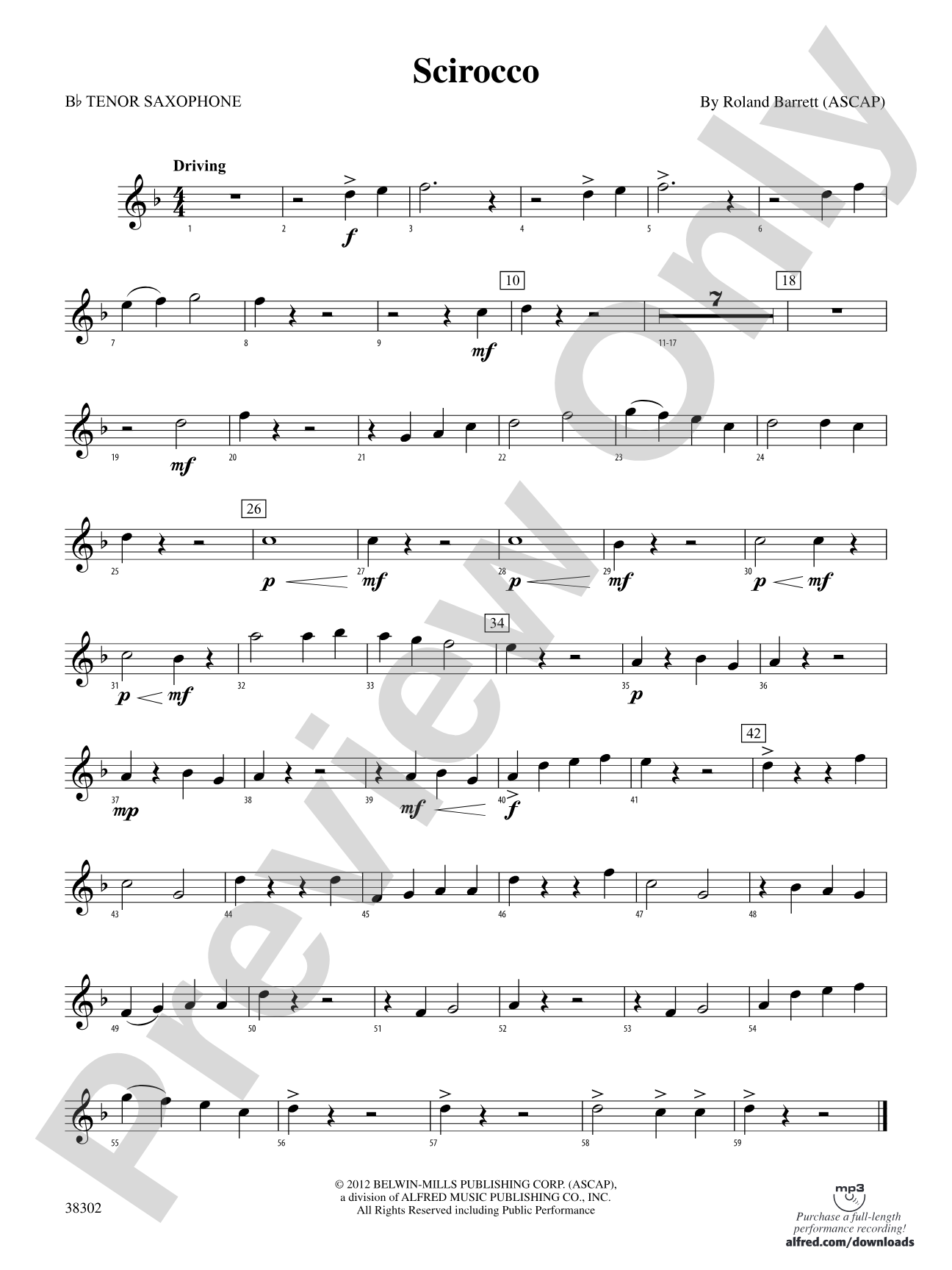 Scirocco: B-flat Tenor Saxophone