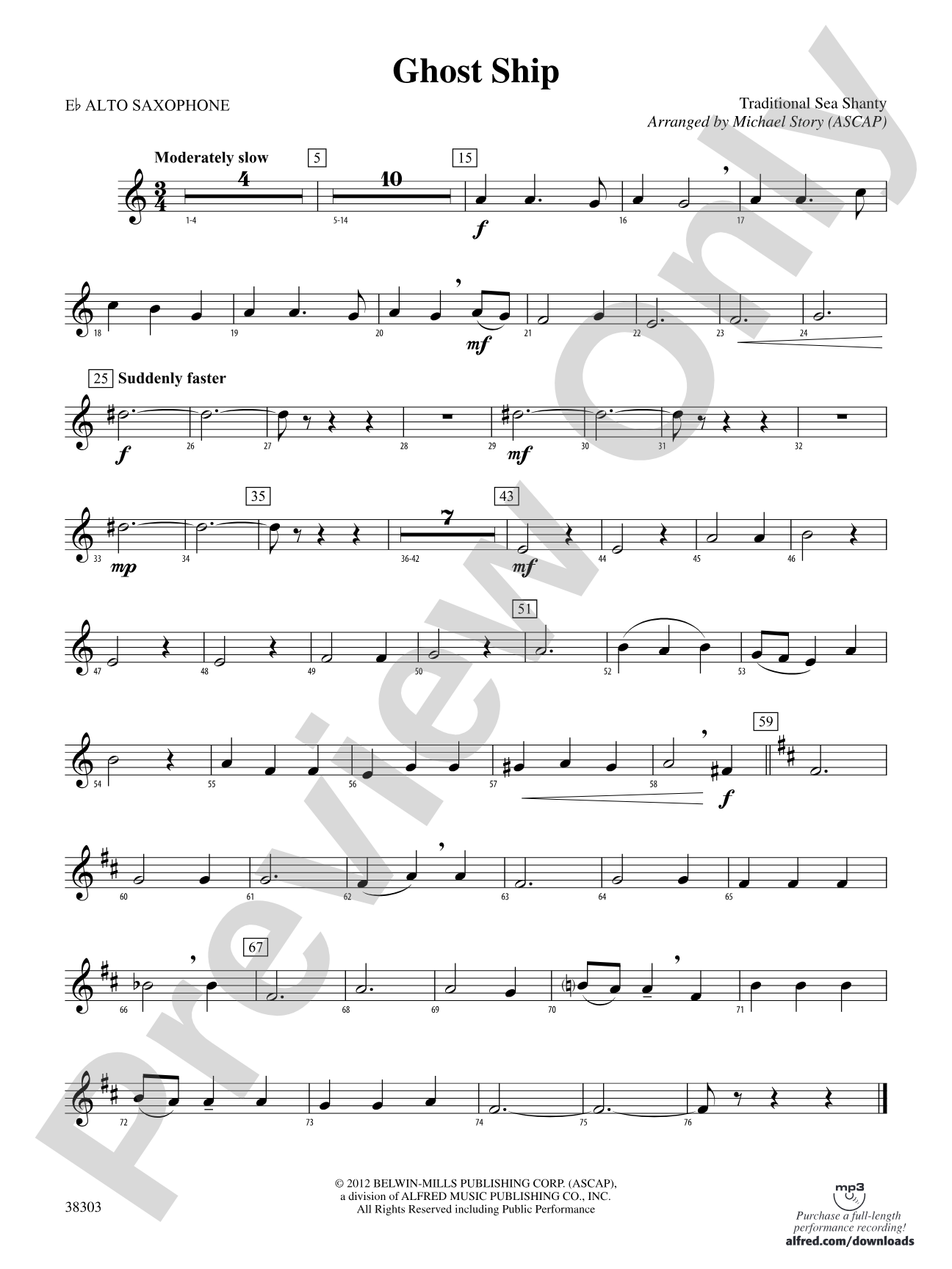 Ghost Ship: E-flat Alto Saxophone