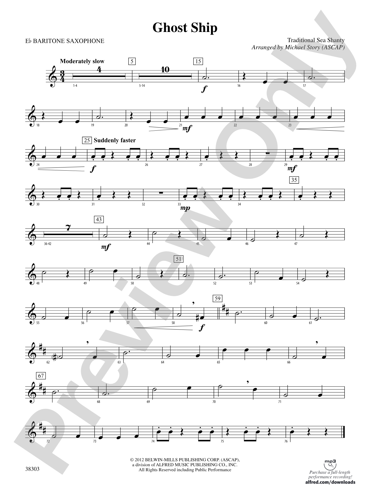 Ghost Ship: E-flat Baritone Saxophone