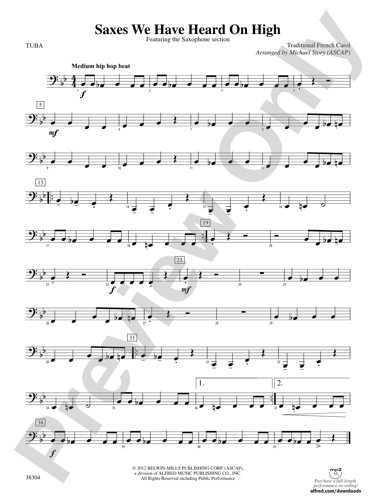 Saxes We Have Heard on High: Tuba