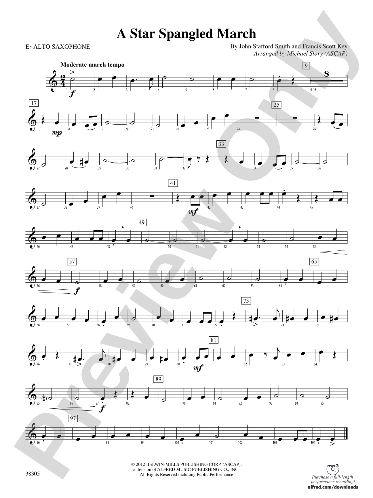 A Star Spangled March: E-flat Alto Saxophone