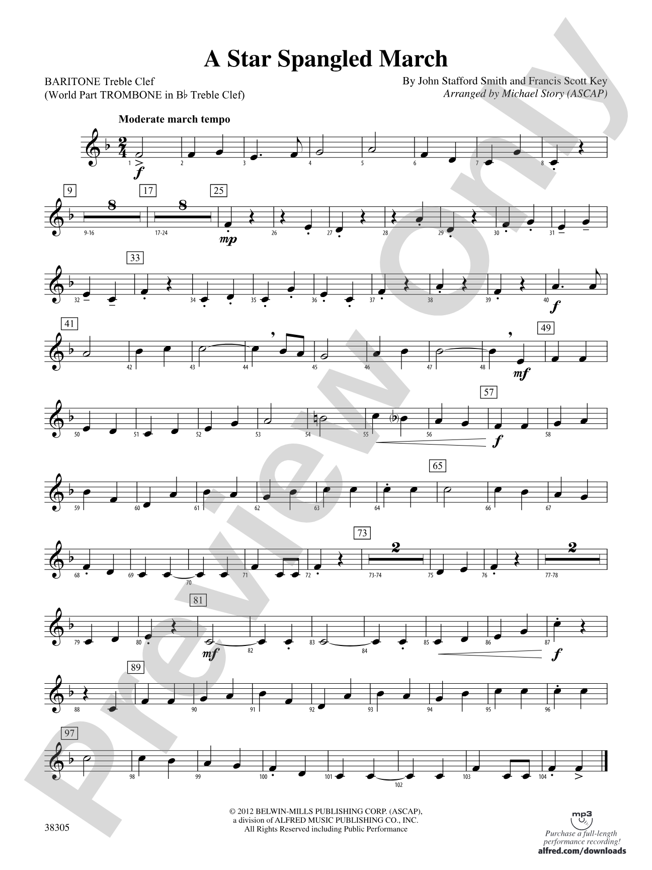 A Star Spangled March: Baritone T.C.
