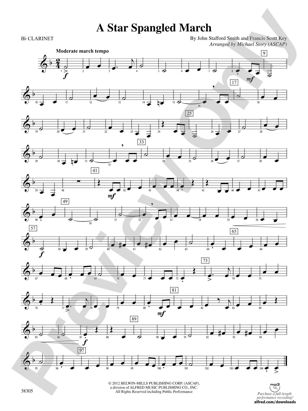 A Star Spangled March: 1st B-flat Clarinet