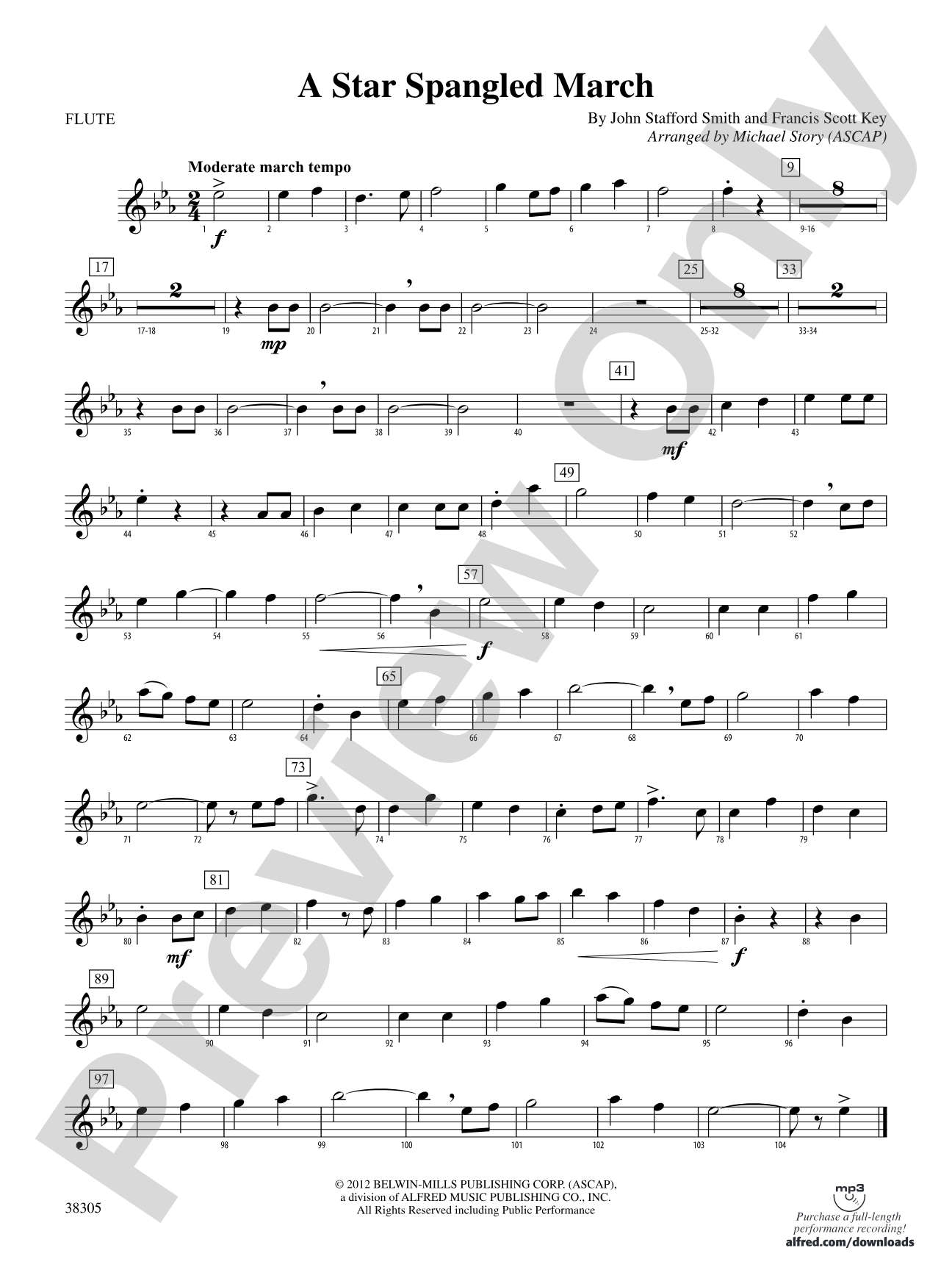 A Star Spangled March: Flute